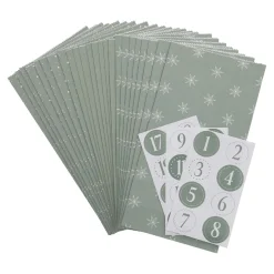 Discount NANU-NANA Adventskalender-Set, Tüten/Sticker, Salbei/weiß