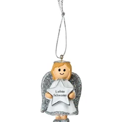 Best NANU-NANA Anhänger Engel, Silber, Liebste Schwester, 5,5 Cm