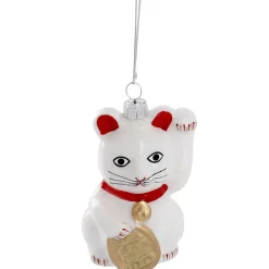 Fashion NANU-NANA Anhänger Fancy, Bunt, Winkekatze/weiß, 10 Cm