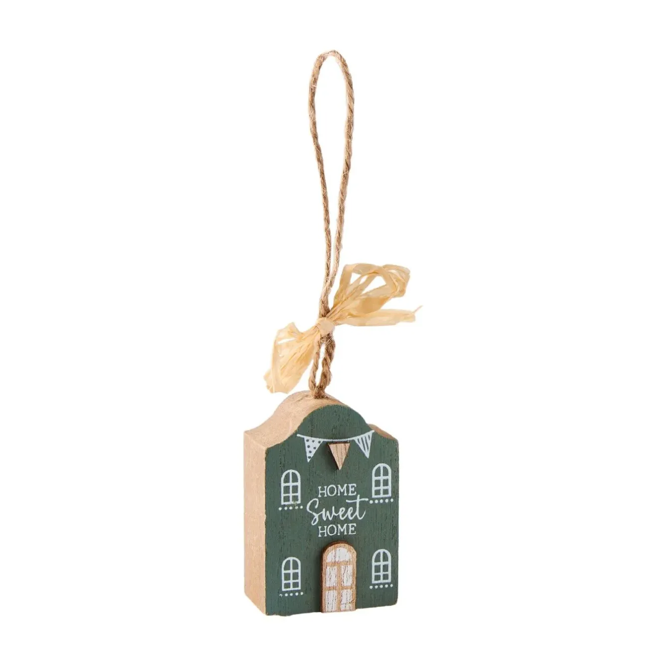 Hot NANU-NANA Anhänger Haus Mit Spruch, Grün, 6 Cm