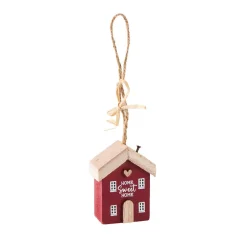 Outlet NANU-NANA Anhänger Haus Mit Spruch, Rot, 6 Cm