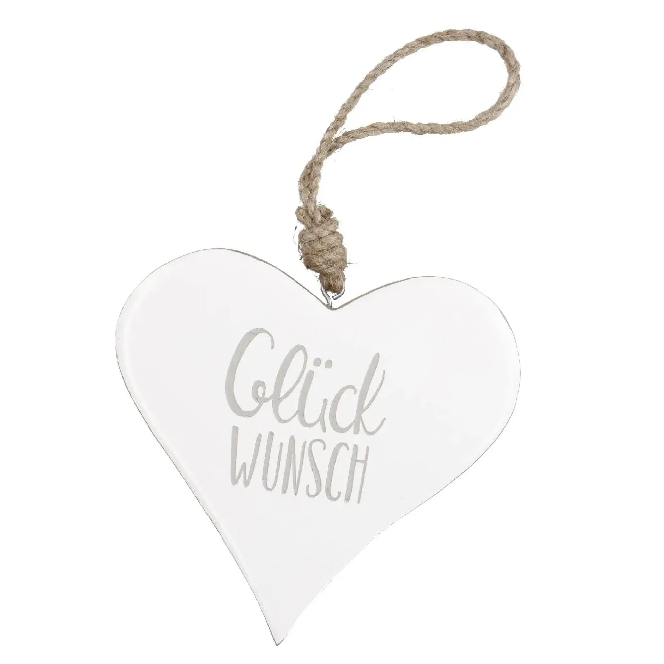 Clearance NANU-NANA Anhänger Herz, Glückwunsch/weiß, 14.5 Cm