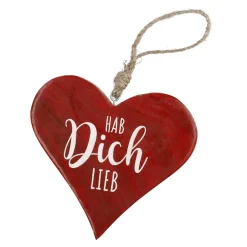 New NANU-NANA Anhänger Herz, Hab Dich Lieb/rot, 14.5 Cm