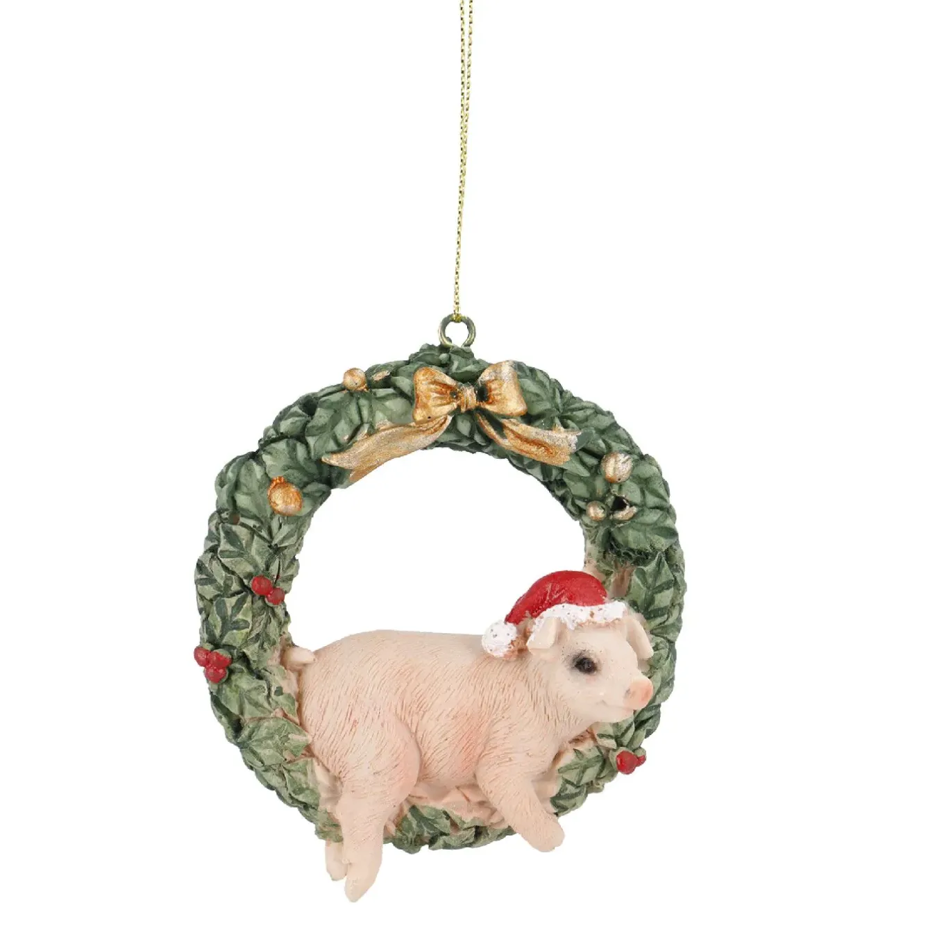 Fashion NANU-NANA Anhänger Tier In Kranz, Schwein, 8.5 X 9.5 Cm
