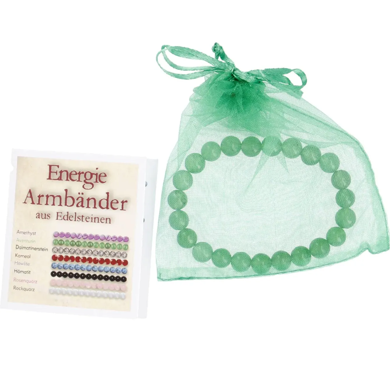 Fashion NANU-NANA Armband Edelstein-Energie, Aventurin/grün