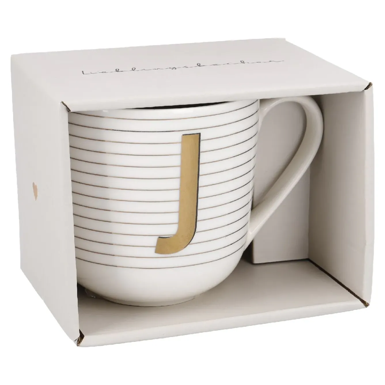 Discount NANU-NANA Becher Buchstabe/Streifen, J, 450 Ml