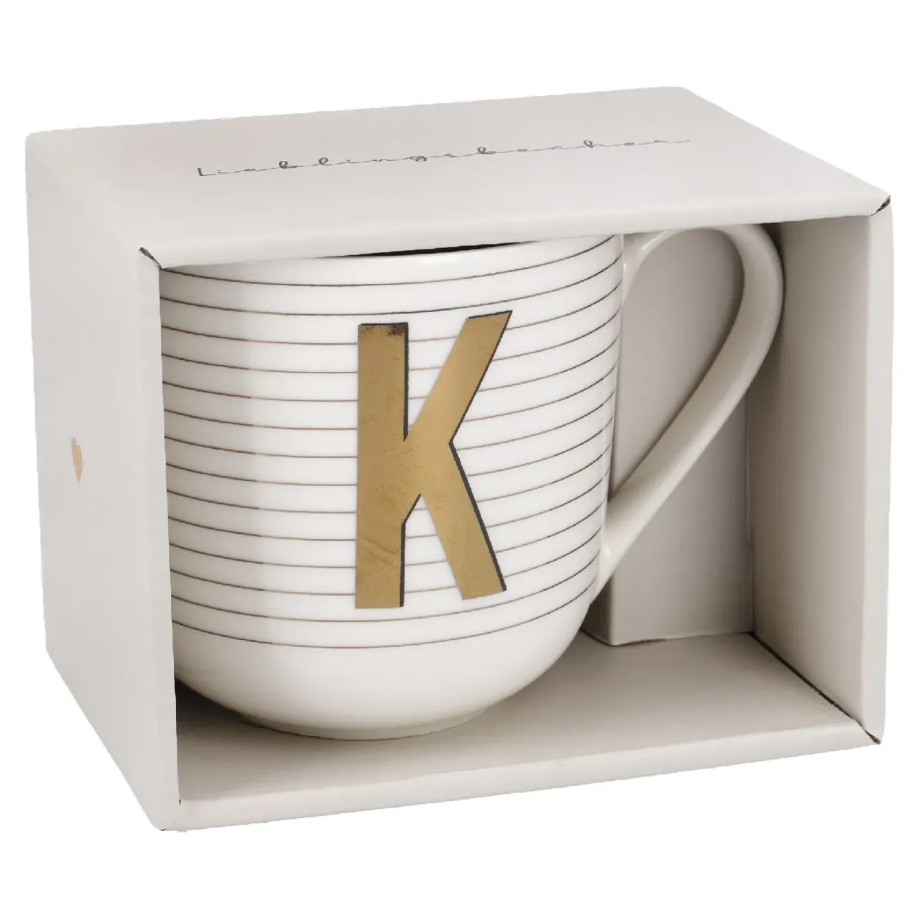 Outlet NANU-NANA Becher Buchstabe/Streifen, K, 450 Ml