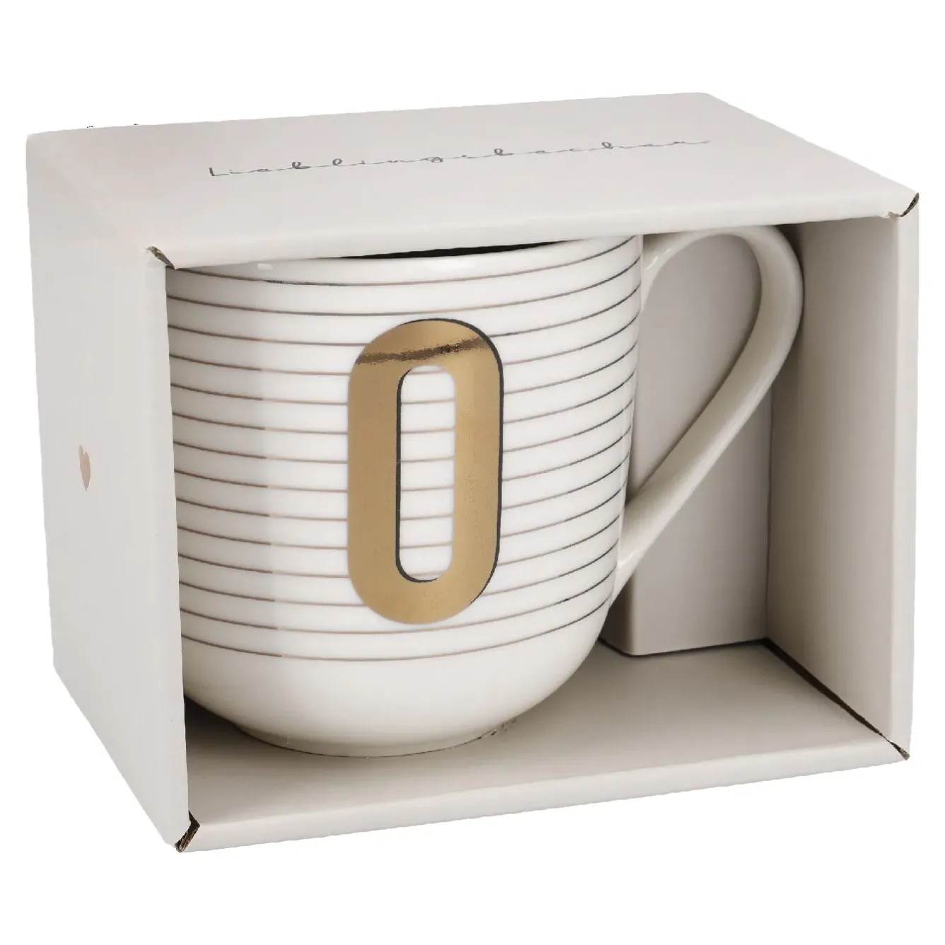 Outlet NANU-NANA Becher Buchstabe/Streifen, O, 450 Ml