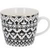 Fashion NANU-NANA Becher China, Orient, Schwarz/weiß, 300 Ml, Goldrand