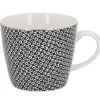 Outlet NANU-NANA Becher China, Perlen, Schwarz/weiß, 300 Ml, Goldrand