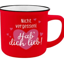 Online NANU-NANA Becher Emaille-Optik, Hab Dich Lieb, 350 Ml
