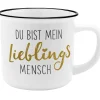 Outlet NANU-NANA Becher Emaille-Optik, Lieblingsmensch, 350 Ml