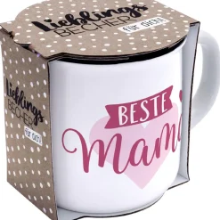 Clearance NANU-NANA Becher Emaille-Optik, Mama, 350 Ml
