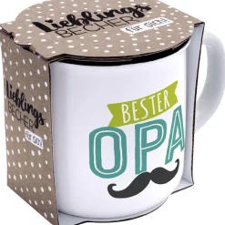 Hot NANU-NANA Becher Emaille-Optik, Opa, 350 Ml
