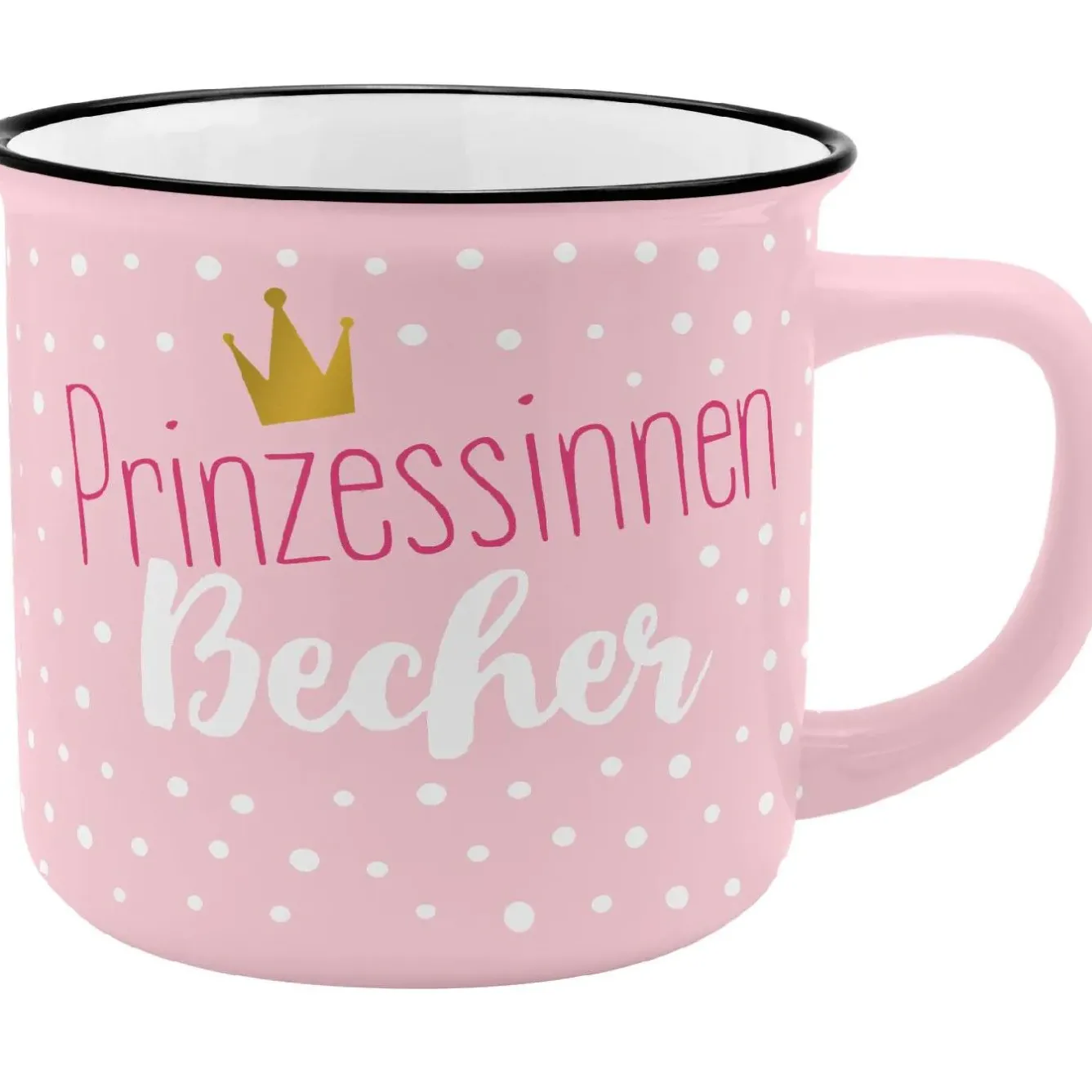 New NANU-NANA Becher Emaille-Optik, Prinzessin, 350 Ml
