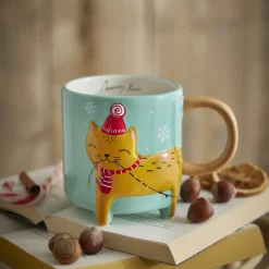 New NANU-NANA Becher Xmas/Tierfuß, Katze, 480 Ml