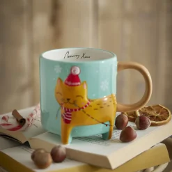 New NANU-NANA Becher Xmas/Tierfuß, Katze, 480 Ml
