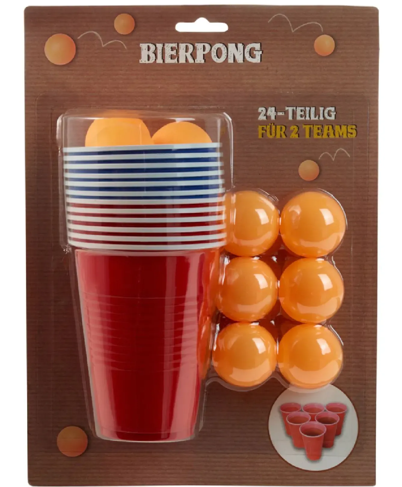 Fashion NANU-NANA Bierpong-Set, 24-teilig