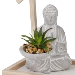 Fashion NANU-NANA Buddha Dekotablett, Natur/grau