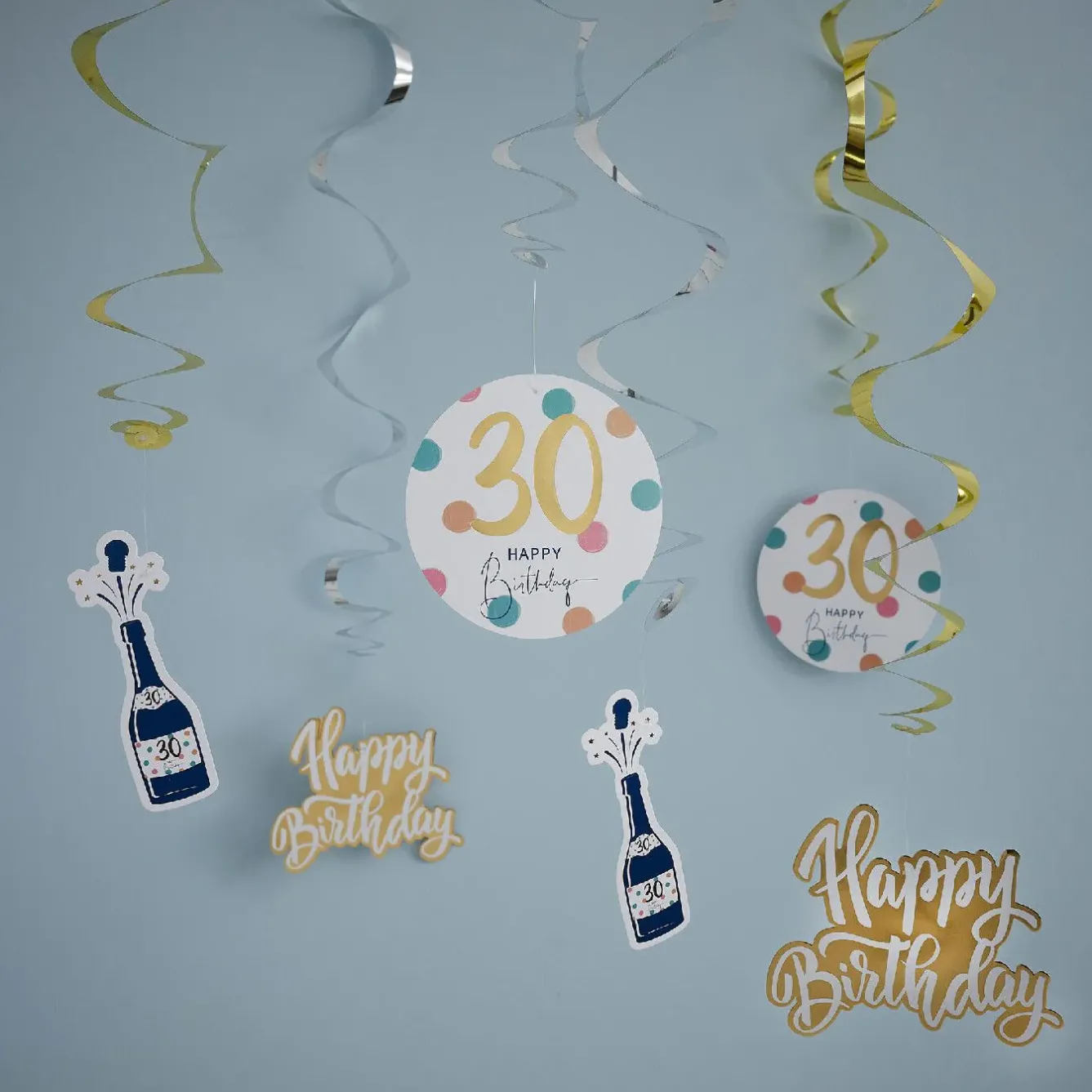 Outlet NANU-NANA Deko-Spiralen Geburtstag, 30, 6 Stück
