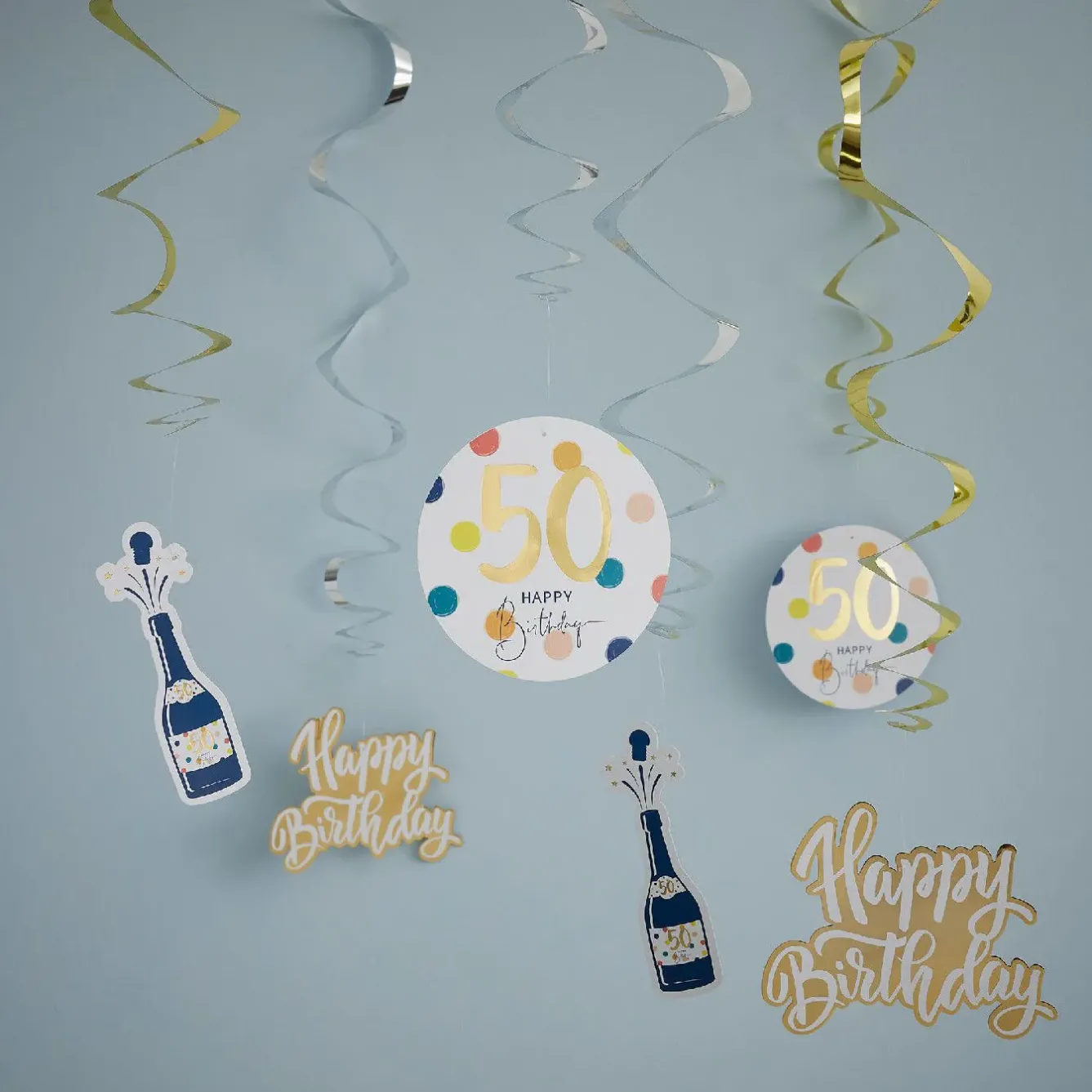 Best NANU-NANA Deko-Spiralen Geburtstag, 50, 6 Stück