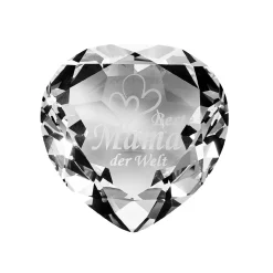 Hot NANU-NANA Diamant-Herz Mit Spruch, Mama, 8 Cm