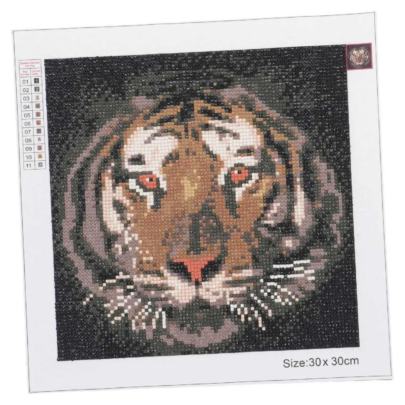 Best NANU-NANA Diamond Painting, Tiger, 30 X 30 Cm