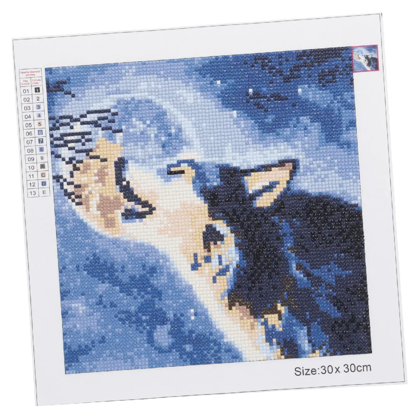 Best NANU-NANA Diamond Painting, Wolf, 30 X 30 Cm