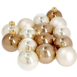 Clearance NANU-NANA 15er Glaskugeln 6 Cm, Champagner