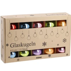 Discount NANU-NANA 15er Glaskugeln 6 Cm, Fancy
