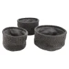 Clearance NANU-NANA 3er Set Dekokorb, Dunkelgrau