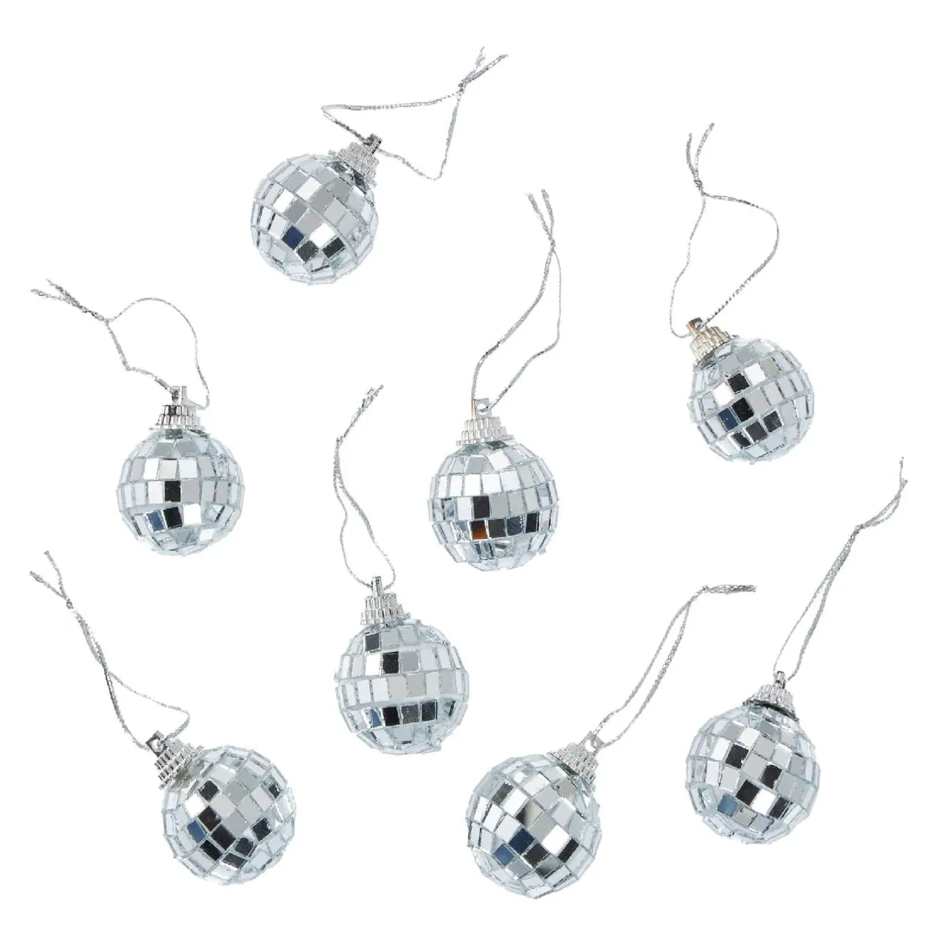 Online NANU-NANA 8er Set Discokugel, Silber, 3 Cm