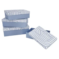 Hot NANU-NANA 4er Set Geschenkkarton Design, Blau/weiß