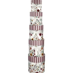Discount NANU-NANA 5er Set Geschenkkarton Floral/rund, Lila