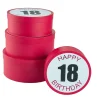 Clearance NANU-NANA 4er Set Geschenkkarton Geburtstag/18, Rund