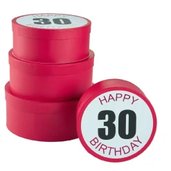 Hot NANU-NANA 4er Set Geschenkkarton Geburtstag/30, Rund