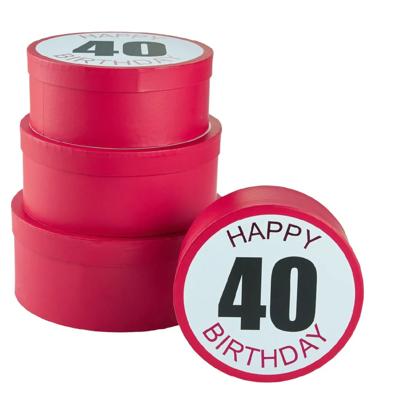 Sale NANU-NANA 4er Set Geschenkkarton Geburtstag/40, Rund