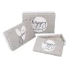 Fashion NANU-NANA 3er Set Geschenkkarton Geburtstag, Weiß/grau