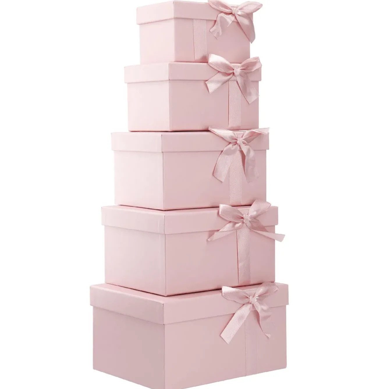 Discount NANU-NANA 5er Set Geschenkkarton Schleife, Altrosa