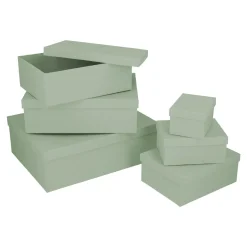 Outlet NANU-NANA 6er Set Geschenkkarton Uni, Salbei