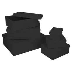 Clearance NANU-NANA 6er Set Geschenkkarton Uni, Schwarz