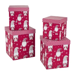 Hot NANU-NANA 4er Set Geschenkkarton Wichtel, Rot