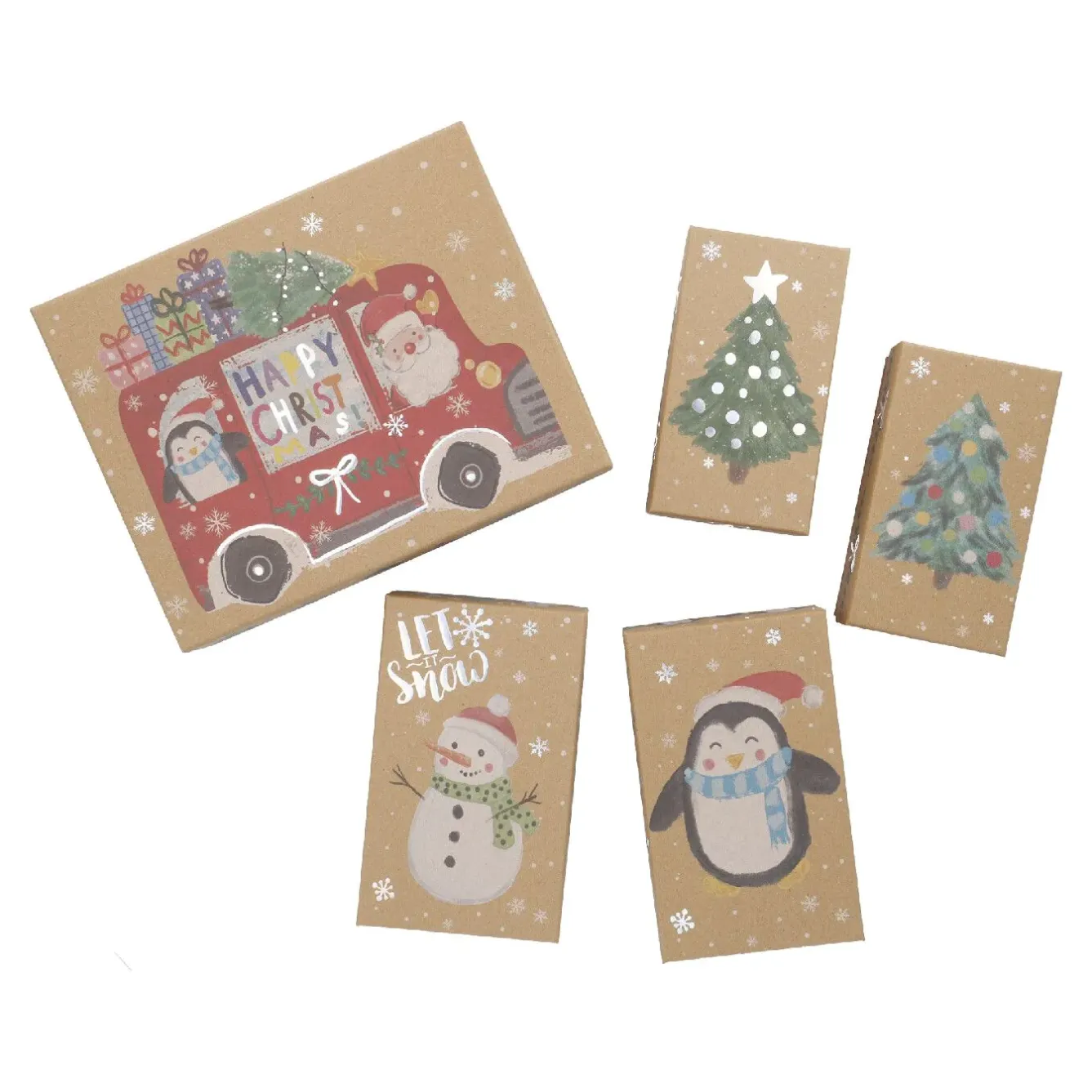 Best NANU-NANA 5er Set Geschenkkarton Xmas-Motiv