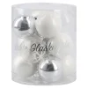 Fashion NANU-NANA 12er Set Glaskugeln 2,5 Cm, Weiß/silber/frost