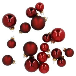 Discount NANU-NANA 17er Set Glaskugeln Mix, Rot