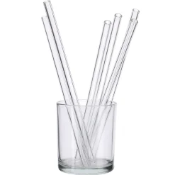 Clearance NANU-NANA 6er Set Glas-Strohhalme, 21 Cm