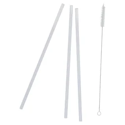 Hot NANU-NANA 3er Set Glas-Strohhalme, 30 Cm