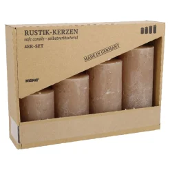 Online NANU-NANA 4er Set Kerze Rustik, Gestuft, Karamell