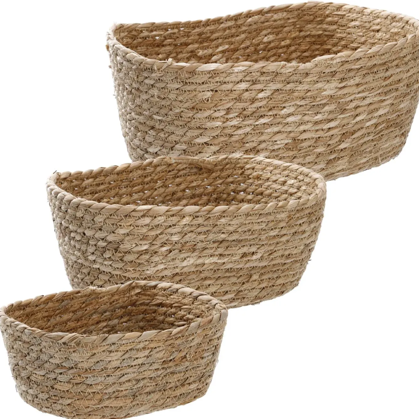 Online NANU-NANA 3er Set Korb Natur, Eckig/natur