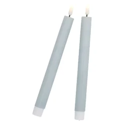 Outlet NANU-NANA 2er Set LED-Stabkerze Rustik, Salbei, 24.5 Cm